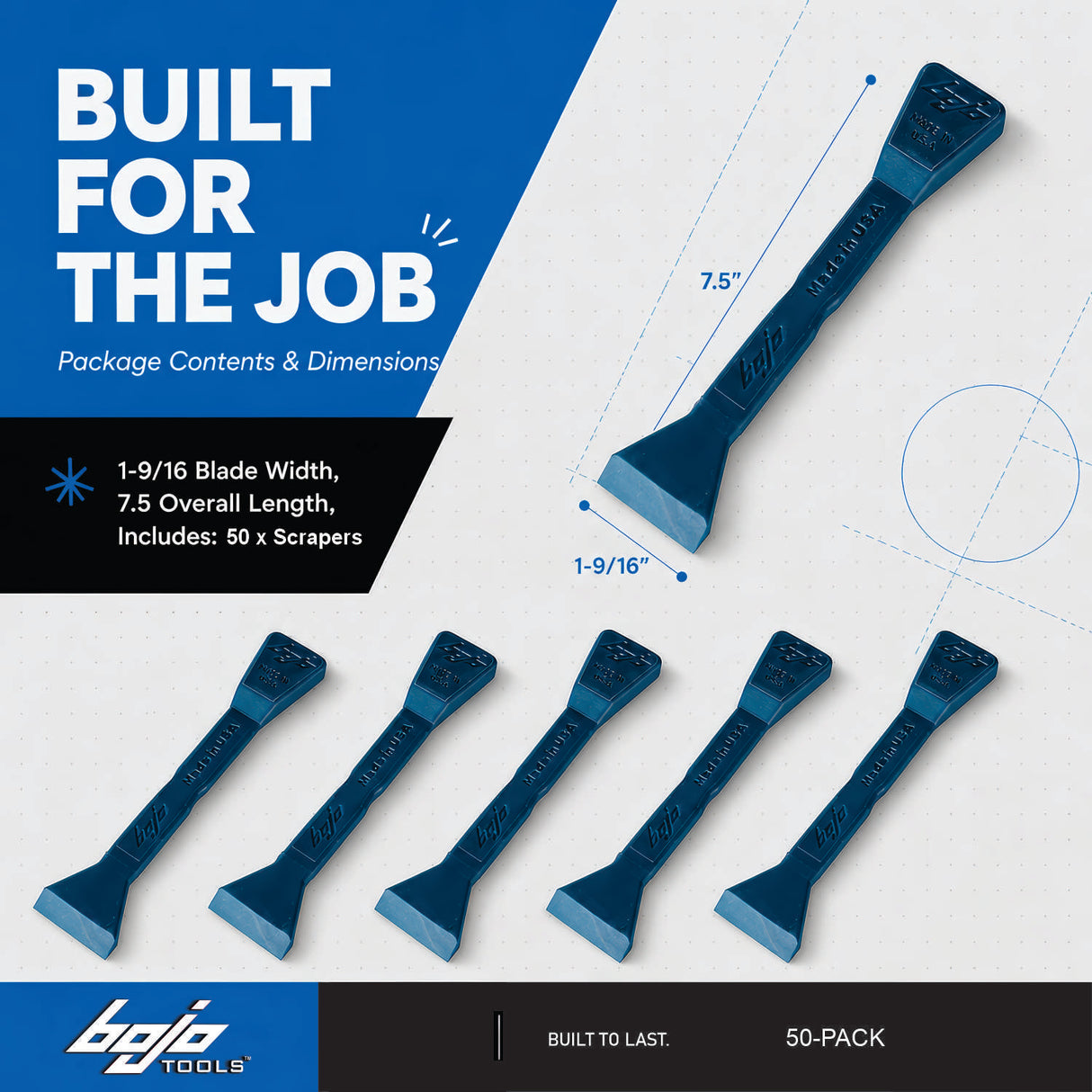 ATH-111-XNGL-50-PACK: 1-9/16" Wide Scraper Tool (Qty 50)