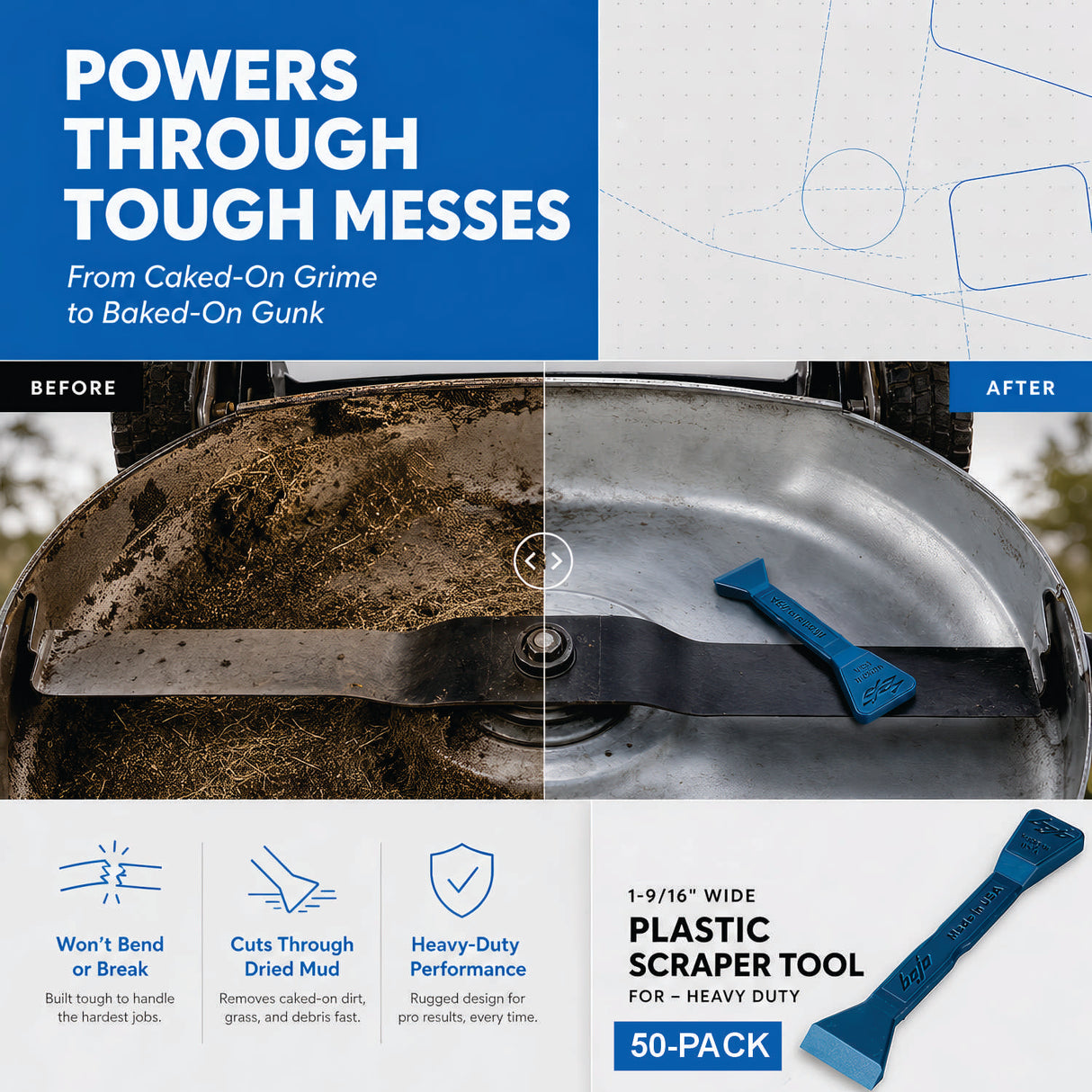 ATH-111-XNGL-50-PACK: 1-9/16" Wide Scraper Tool (Qty 50)