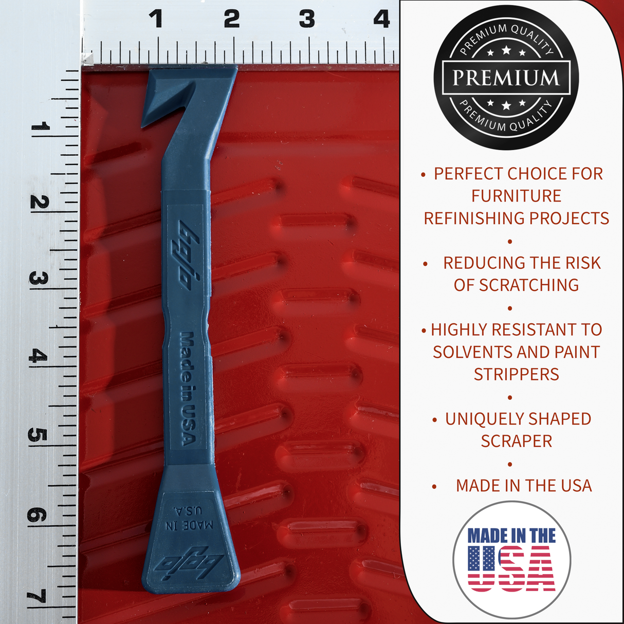 ATH-23-XNGL: Flat 1-3/8" Wide Push/Pull Scraper