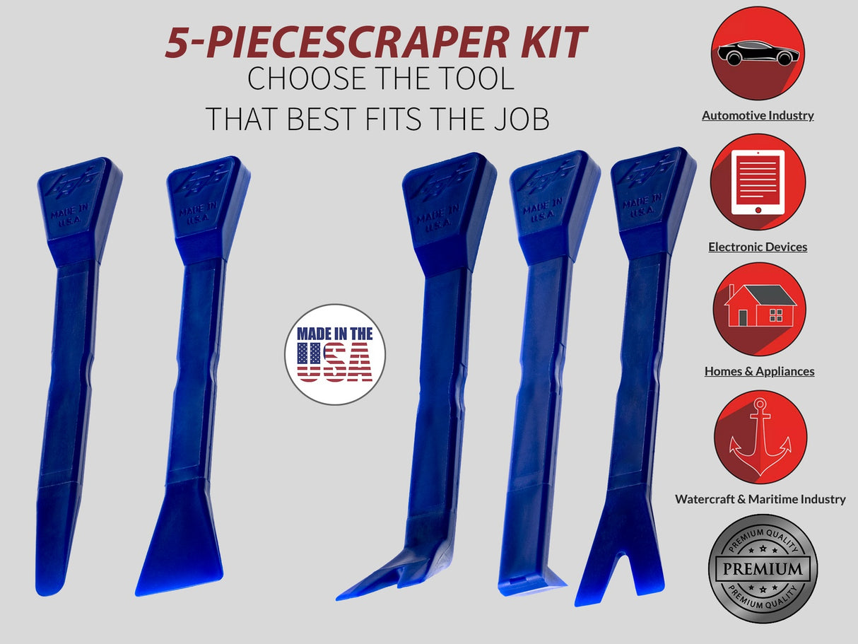 ATH-KUK2F1-UNGL: 5-Piece Prying Tool Kit with F1 Case