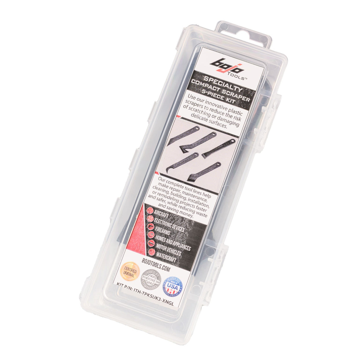 ITH-TPKSUK2-XNGL: 5-Piece Compact Straight Edge Scraper Kit