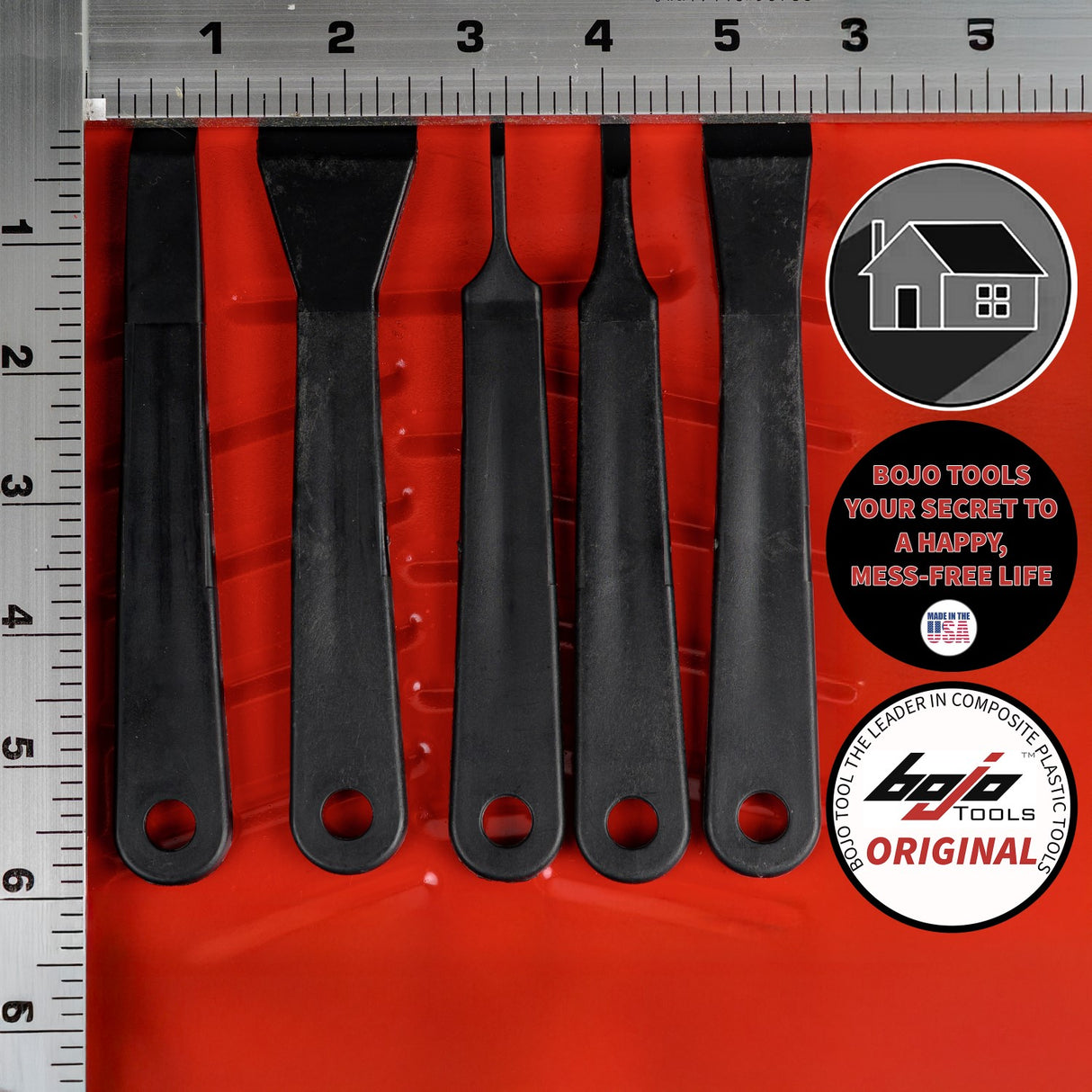 ITH-TPKSUK2-XNGL: 5-Piece Compact Straight Edge Scraper Kit