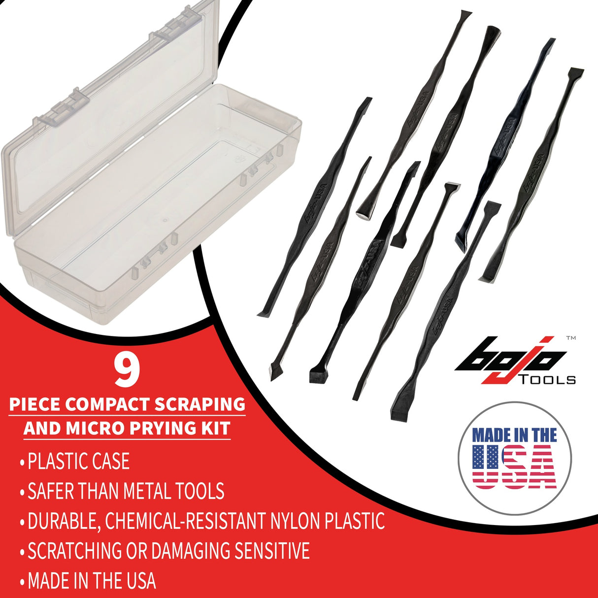 MST2-FT9-FINE: 9-Piece Compact Scraping and Micro Prying F1 Kit