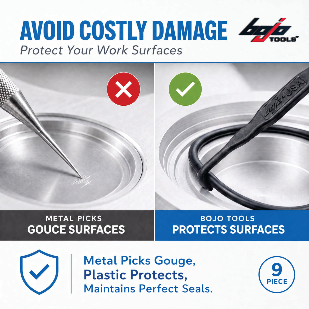 MST2-FT9-FINE: 9-Piece Compact Scraping and Micro Prying F1 Kit