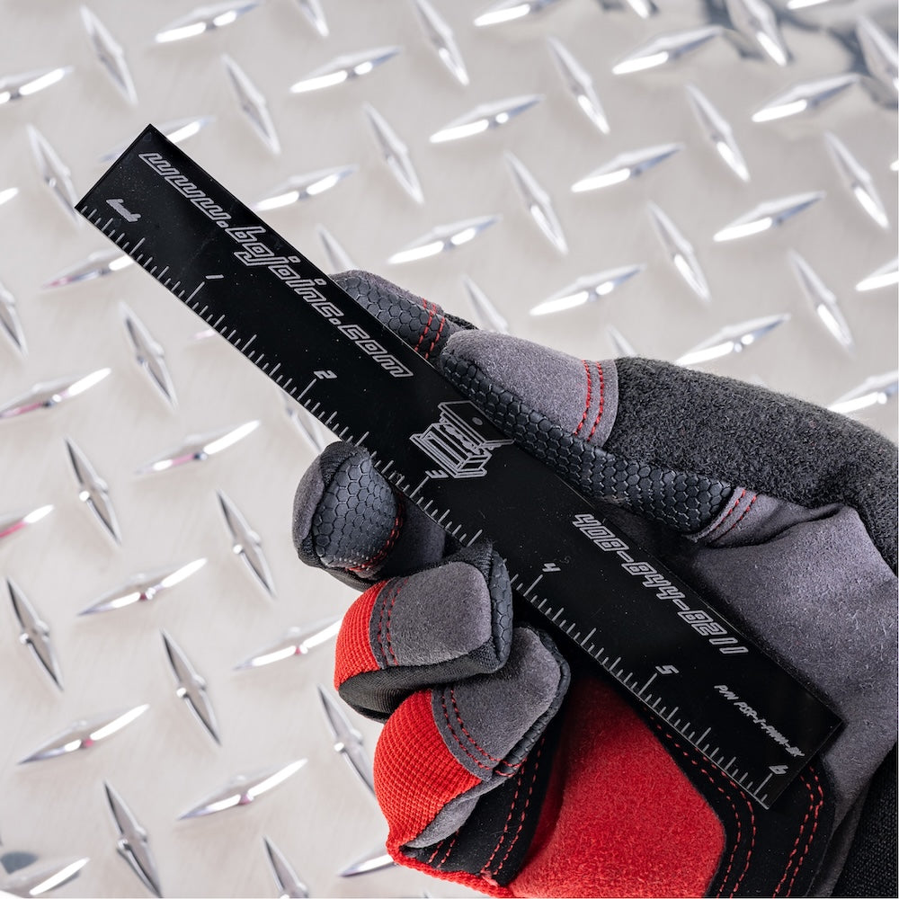 PSR-I-PMMA-BK: Non-Marring 6 Inch Ruler - Black