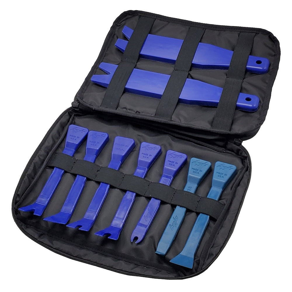 ZB-M9-AIP-BLK: 9-Piece Automotive Interior Pry Tool Kit in Zipper Bag
