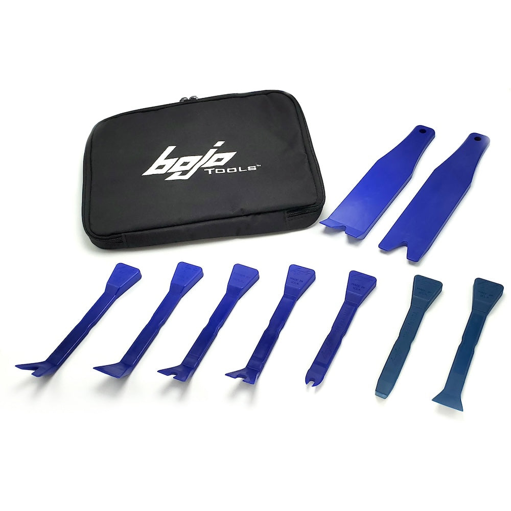 ZB-M9-AIP-BLK: 9-Piece Automotive Interior Pry Tool Kit in Zipper Bag