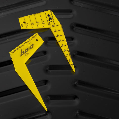 Image of GTR90-M-PMMA-Y: Compact Plastic Metric 90-Degree Gap Gauge Tool (Yellow)