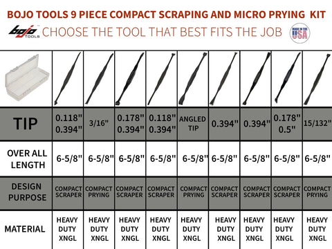 Image of MPT2-FT9-FINE: 9-Piece Compact Scraping and Micro Prying F1 Kit