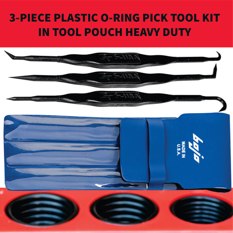 Image of ORT2-3KIT-XNGL: 3-Piece O-Ring Pick Tool Kit in Pouch