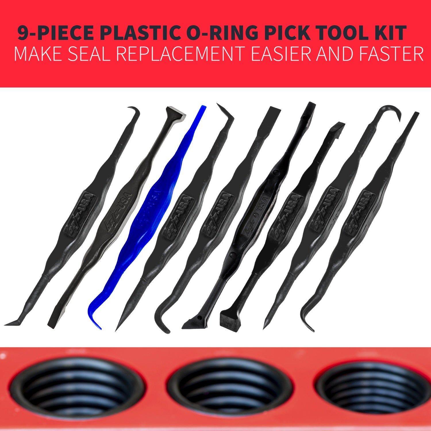 ORT2-ORT9-ORING: 9-Piece ORT9 O-Ring Tool F1 Kit – Bojo Tools