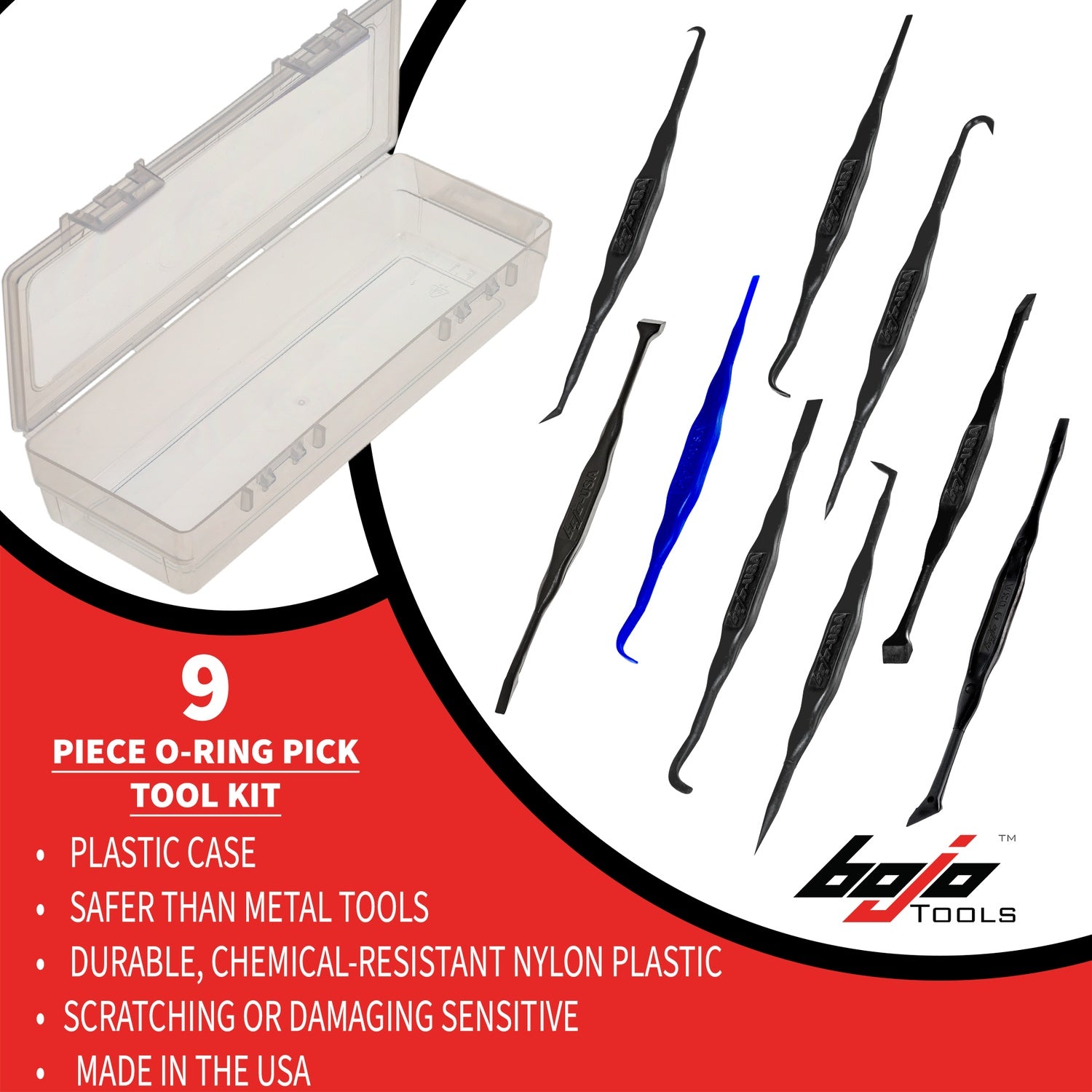 ORT2-ORT9-ORING: 9-Piece ORT9 O-Ring Tool F1 Kit – Bojo Tools