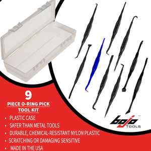 ORT2-ORT9-ORING: 9-Piece ORT9 O-Ring Tool F1 Kit