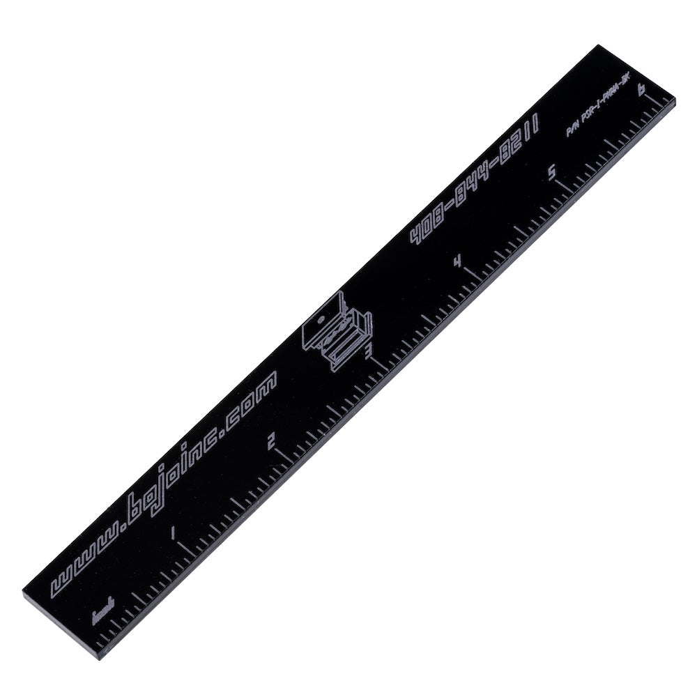 Prime 6 Inch Ruler PSR-I-PMMA-BK: Non-Marring 6 Inch Ruler - Black – Bojo Tools