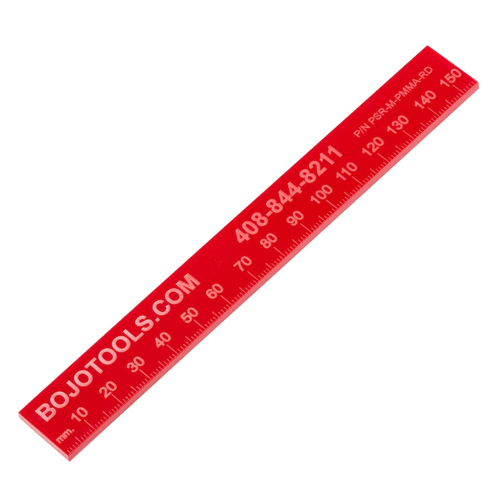 PSR-M-PMMA-R: Non-Marring 150mm Ruler - Red – Bojo Tools