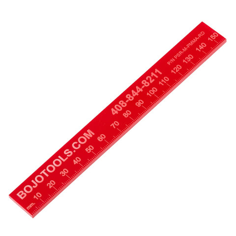 Image of PSR-M-PMMA-R: Non-Marring 150mm Ruler - Red