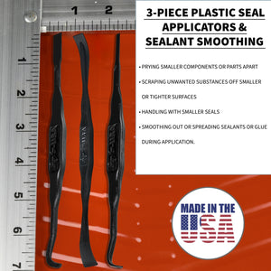 SAT2-3KIT-XNGL: 3-Piece Seal Applicators & Sealant Smoothing Plastic Tool Kit in Pouch