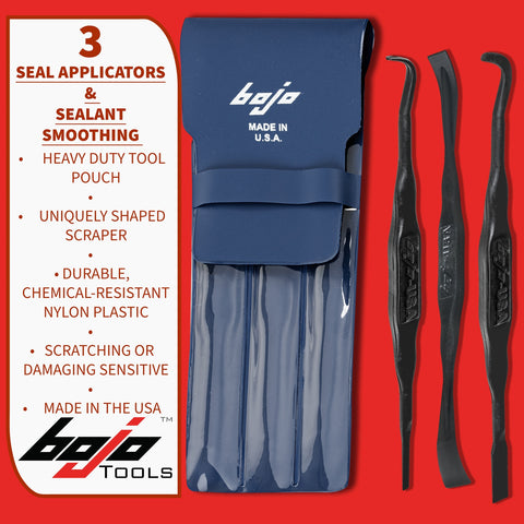 Image of SAT2-3KIT-XNGL: 3-Piece Seal Applicators & Sealant Smoothing Plastic Tool Kit in Pouch