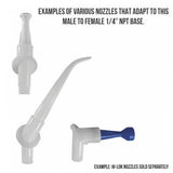 SWN-25NPT-25FNPT-PE - Swiveling Threaded Sealant Nozzle Adapter