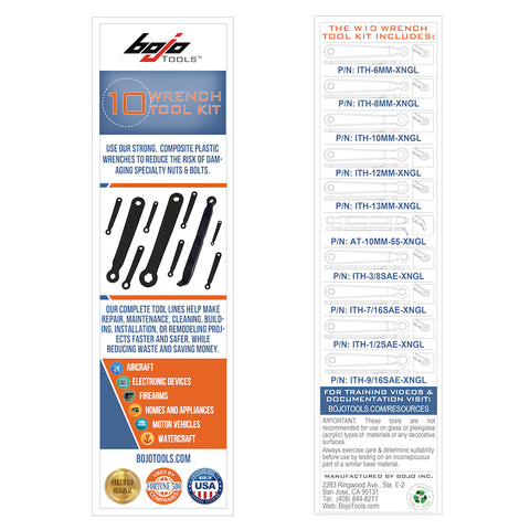 Image of ITH-W10-WRENCH: 10-Piece Compact Metric and SAE Wrench Kit