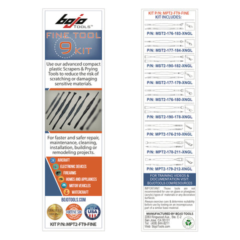 Image of MPT2-FT9-FINE: 9-Piece Compact Scraping and Micro Prying F1 Kit